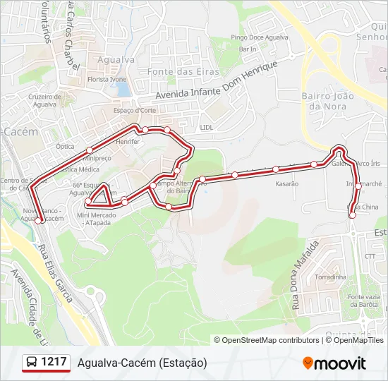 1217 Bus Line Map