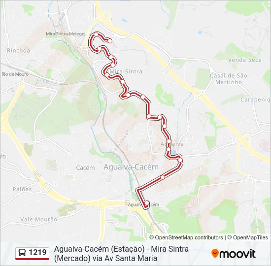 1219 Bus Line Map