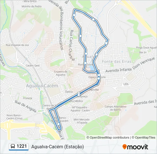 1221 Bus Line Map
