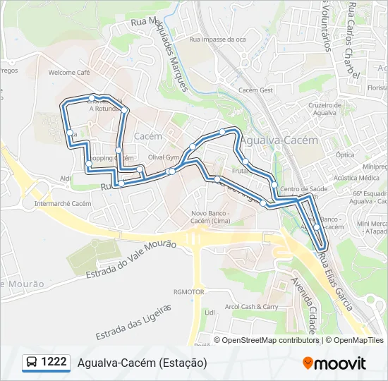 1222 Bus Line Map
