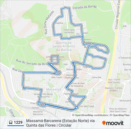 1229 Bus Line Map