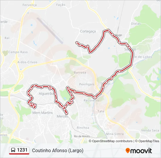 1231 Bus Line Map