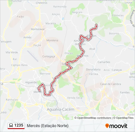 1235 Bus Line Map