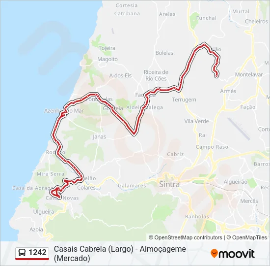 1242 Bus Line Map