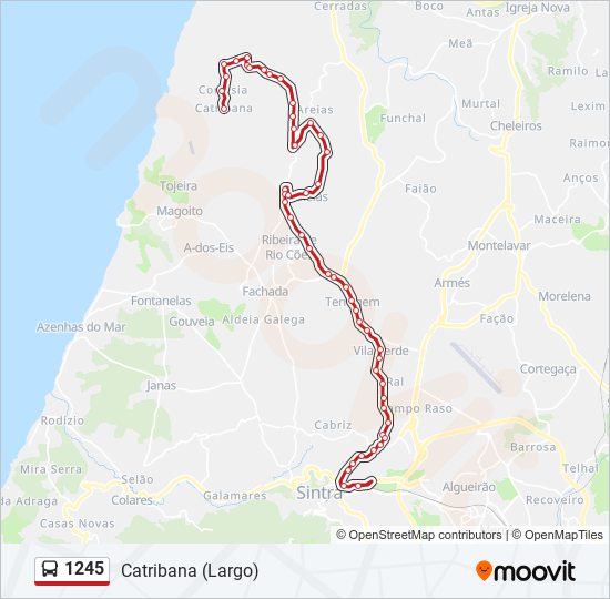 1245 bus Line Map