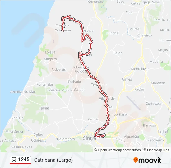 1245 Bus Line Map