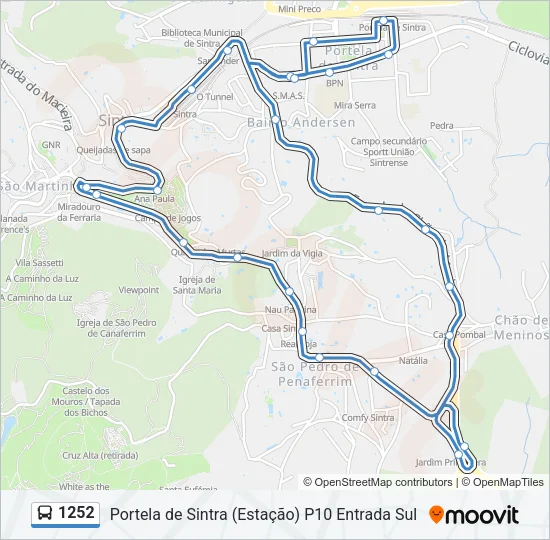 1252 Bus Line Map