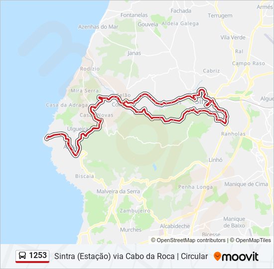 1253 bus Line Map