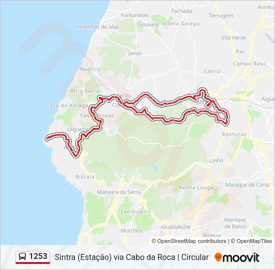 1253 Bus Line Map
