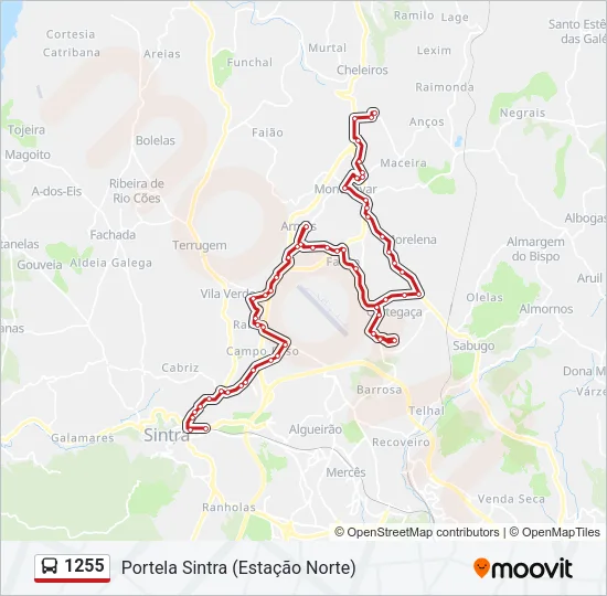 1255 Bus Line Map