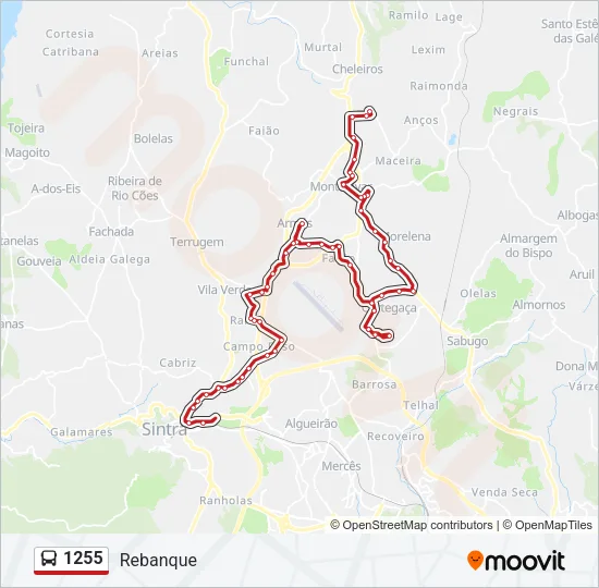 1255 Bus Line Map