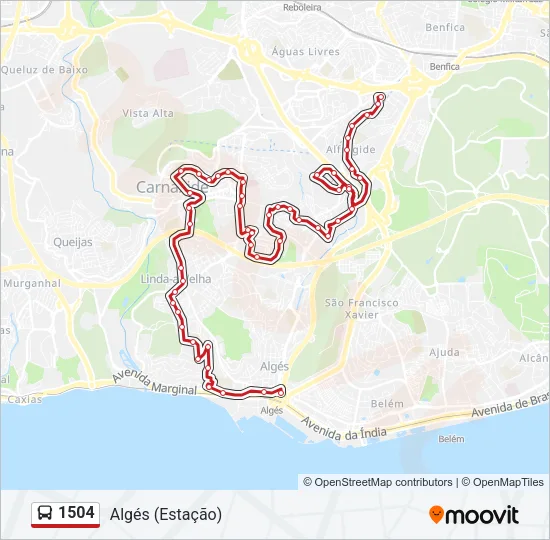 1504 Bus Line Map