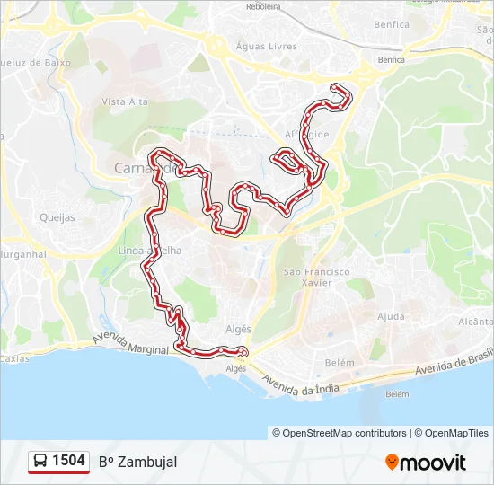 1504 Bus Line Map