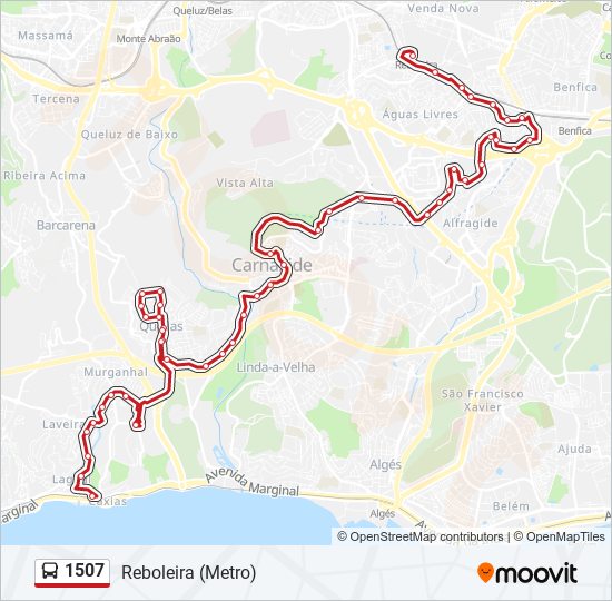 1507 bus Line Map