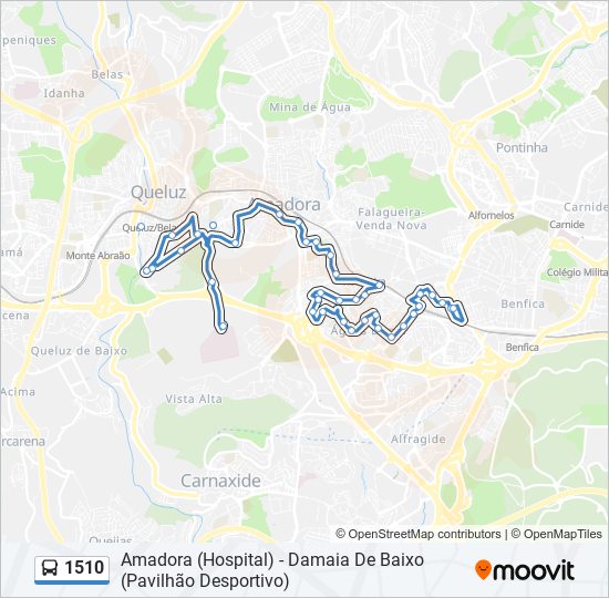 1510 Percursos Horários Paragens E Mapas Amadora Hospital Atualizado 5964