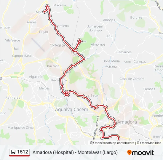 1512 Bus Line Map