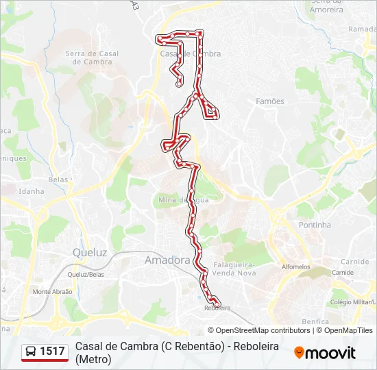 1517 Bus Line Map