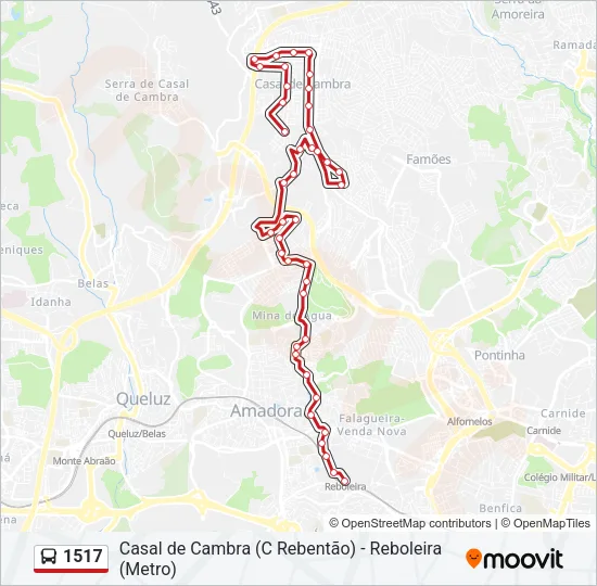 1517 Bus Line Map