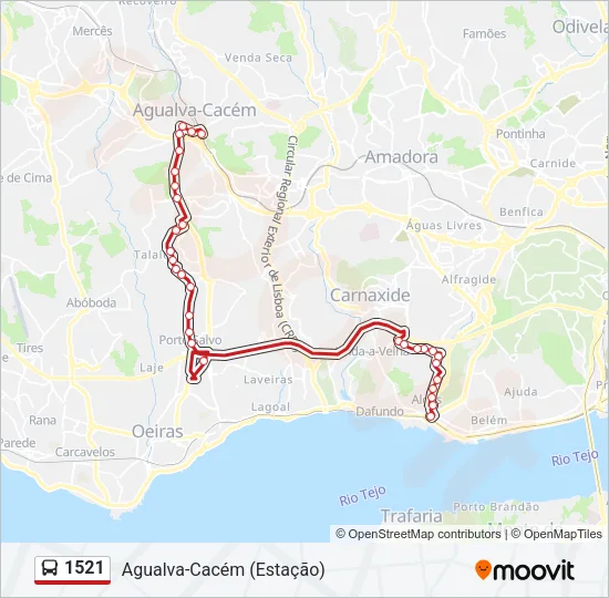 1521 Bus Line Map