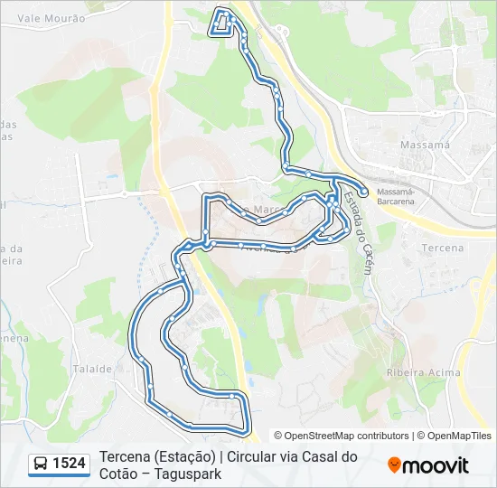 1524 Bus Line Map