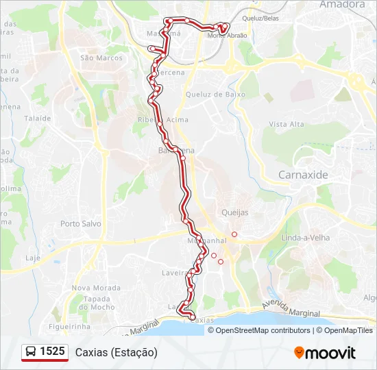 1525 Bus Line Map