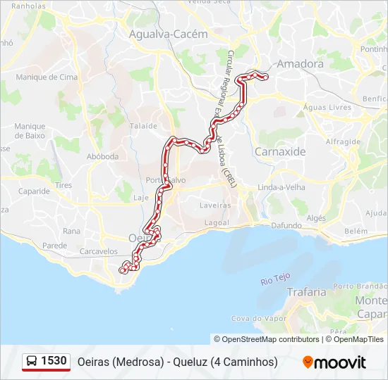 1530 Bus Line Map