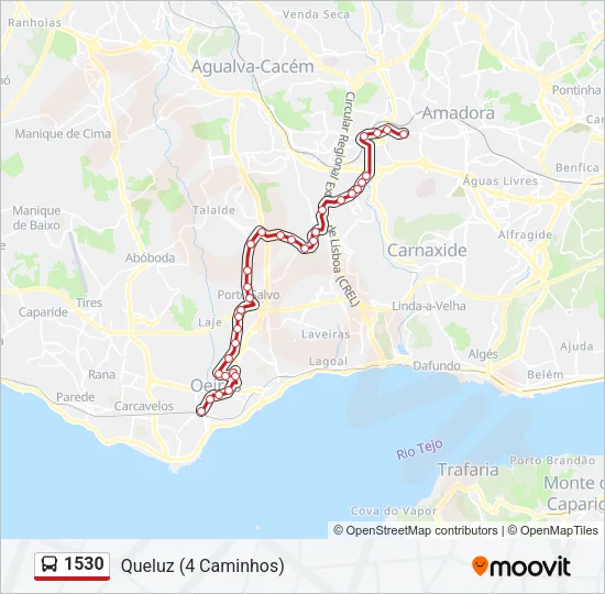 1530 Bus Line Map