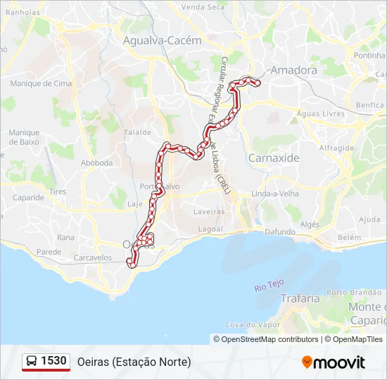 1530 Bus Line Map