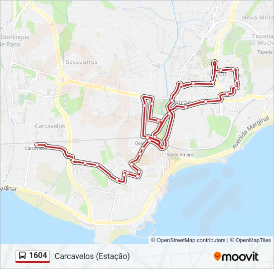 1604 Bus Line Map