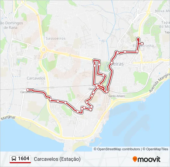1604 Bus Line Map