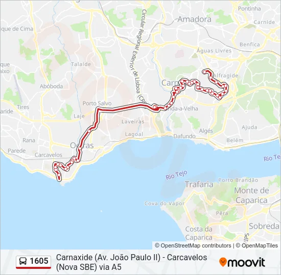 1605 Bus Line Map