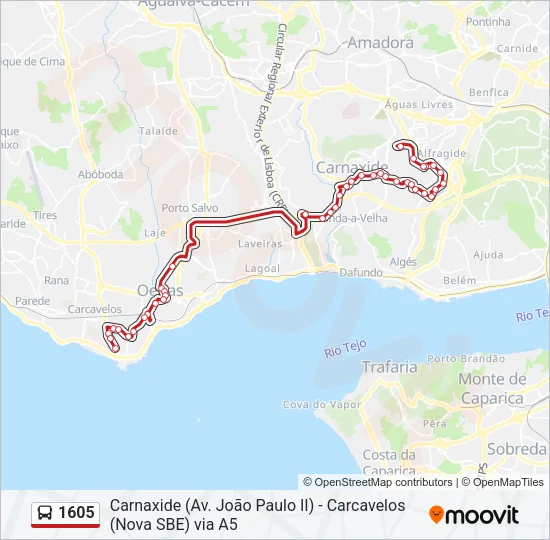 1605 Bus Line Map