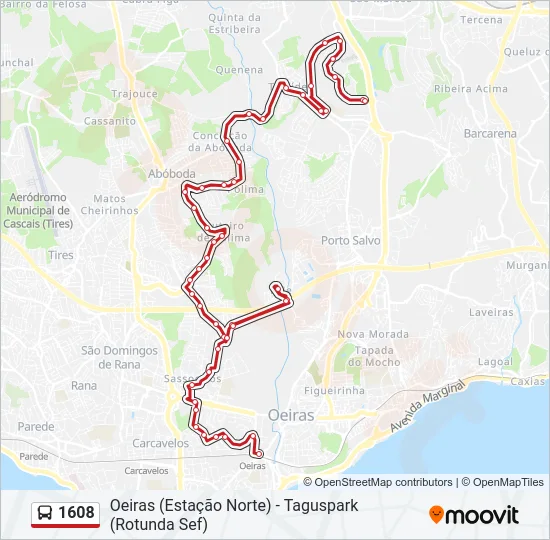 1608 Bus Line Map