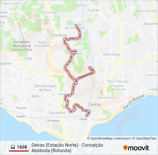 1608 Bus Line Map