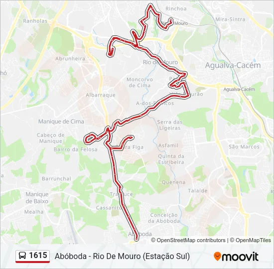 1615 Bus Line Map