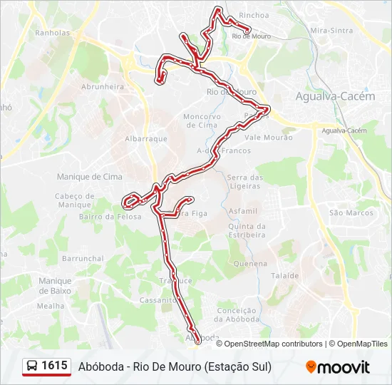 1615 Bus Line Map