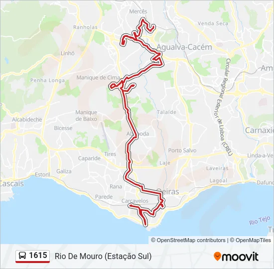 1615 Bus Line Map