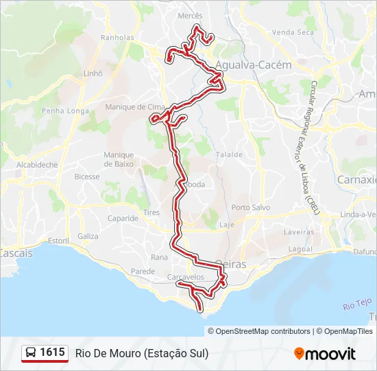1615 Bus Line Map