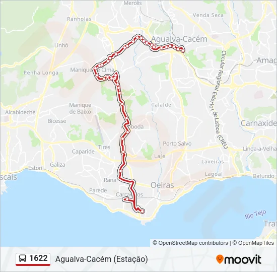 1622 Bus Line Map