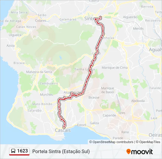 1623 Bus Line Map
