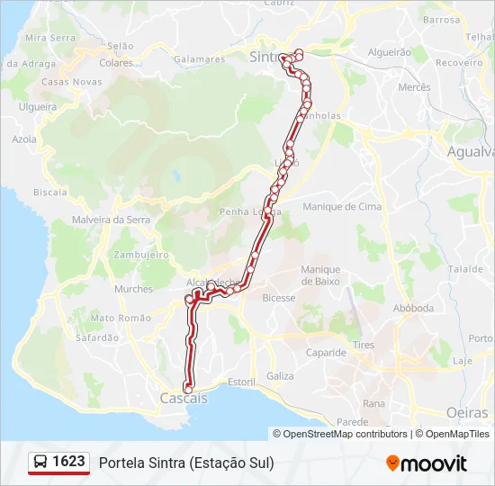 1623 Bus Line Map