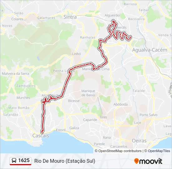 1625 Bus Line Map