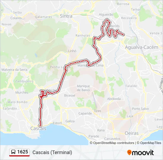 1625 Bus Line Map