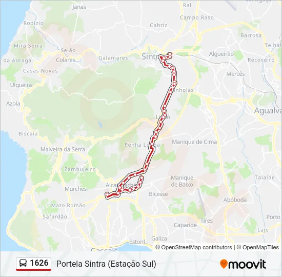 1626 Bus Line Map