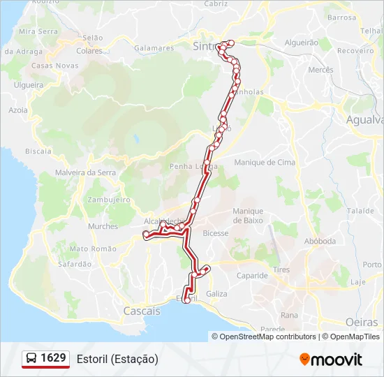 1629 Bus Line Map