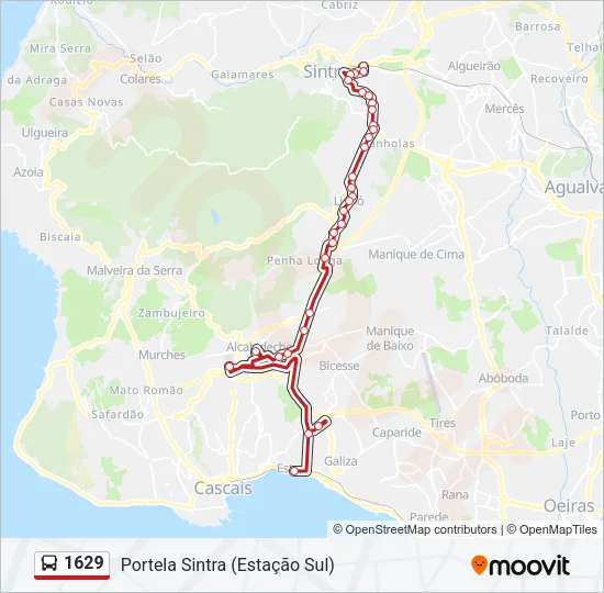 1629 Bus Line Map