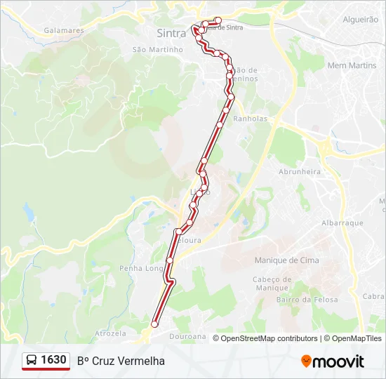 1630 Bus Line Map