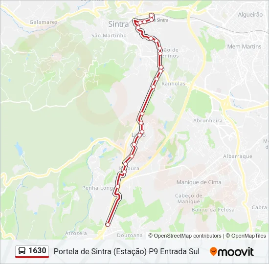 1630 Bus Line Map