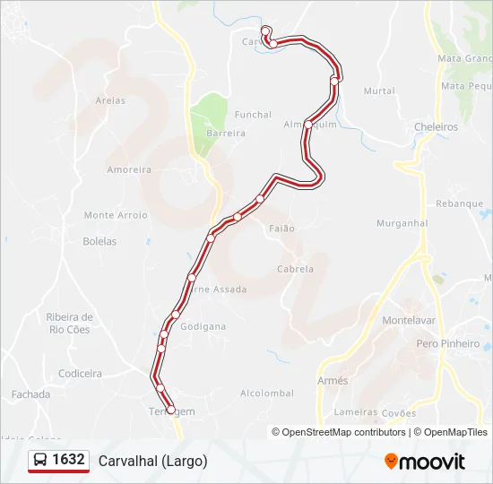 1632 Bus Line Map