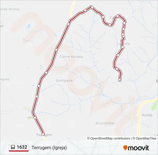 1632 Bus Line Map